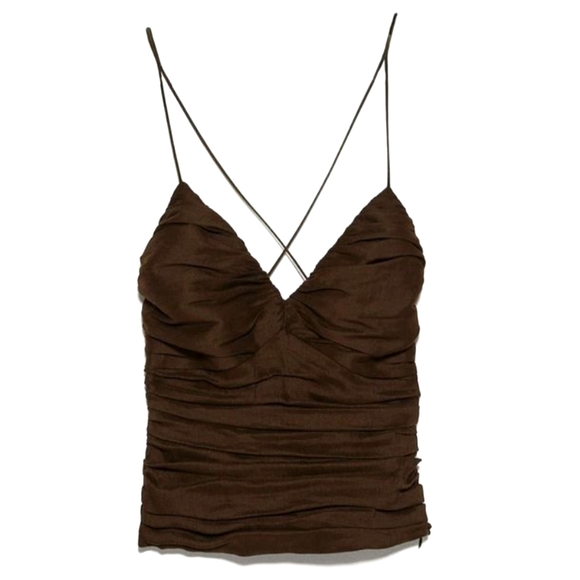 Zara WOMANS Draped TANK Top - Picture 6 of 8